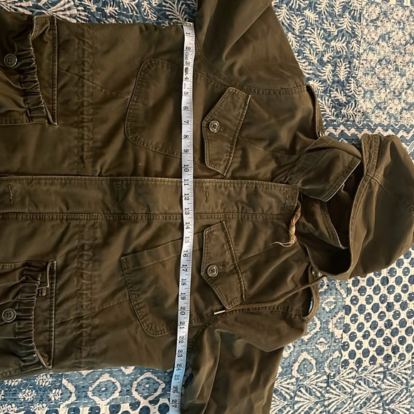 Forest green army style coat, Abercrombie and Fitch, Large - Picture 2 of 2